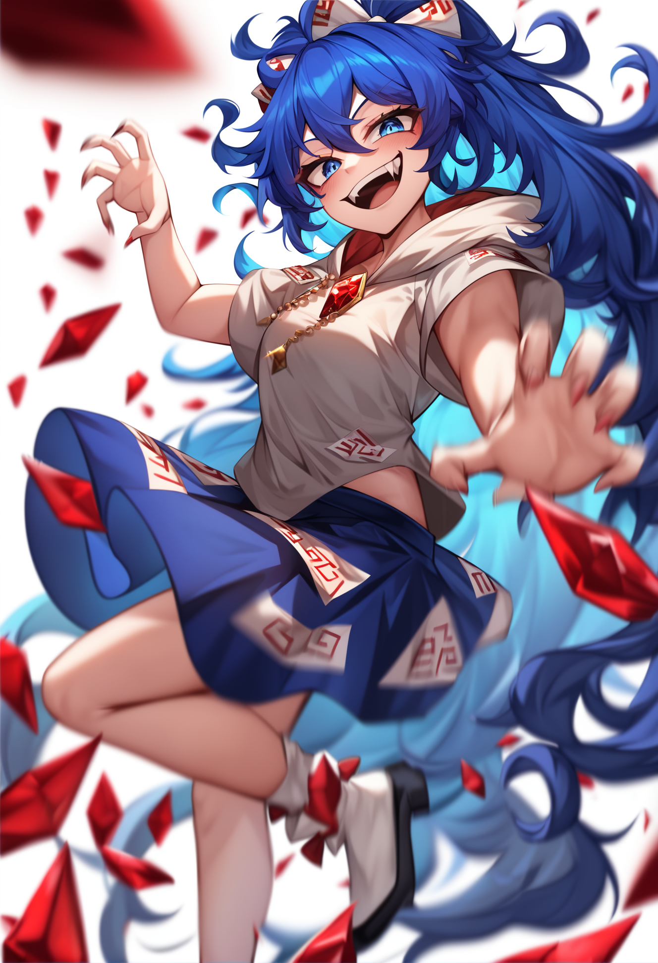 229457-2023600714-best quality, masterpiece, score_9, score_8_up, ink style,_1girl, yorigami shion, touhou, blue hair, blue eyes, blue skirt, grey.png